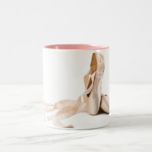 De Café Em Dois Tons Caneca cor-de-rosa do balé