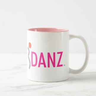 De Café Em Dois Tons caneca cor-de-rosa do logotipo do iDANZ