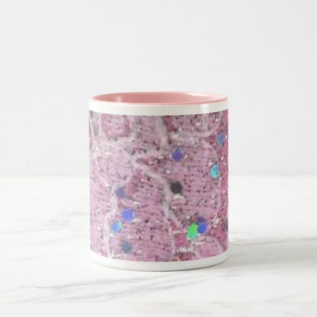 De Café Em Dois Tons Caneca cor-de-rosa Sparkly (Centro)