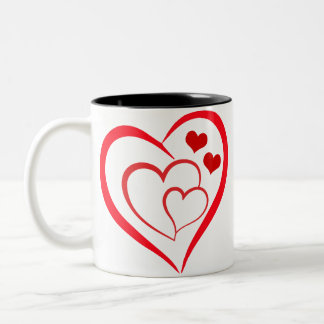De Café Em Dois Tons Caneca Coração dos Corações