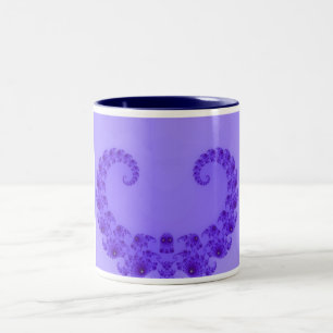 De Café Em Dois Tons Caneca Coração Roxo Azul