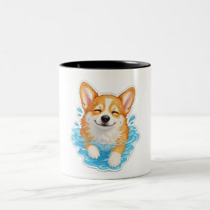 De Café Em Dois Tons Caneca Corgi Fofa,