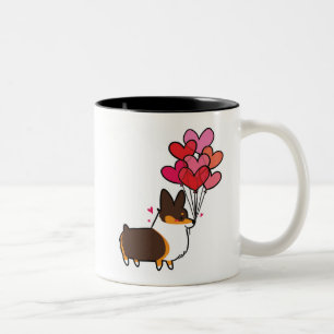 De Café Em Dois Tons Caneca   CorgiThings do Corgi do amor & dos