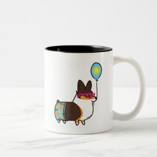 De Café Em Dois Tons Caneca CorgiThings do divertimento do verão do