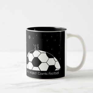 De Café Em Dois Tons Caneca cósmica do futebol - ilustração do amor