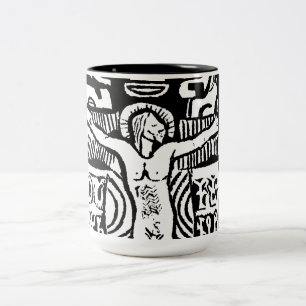 De Café Em Dois Tons Caneca Crucifixo