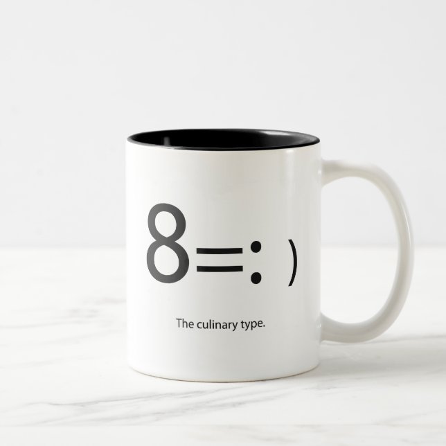 De Café Em Dois Tons caneca culinária "tipo" (Direita)