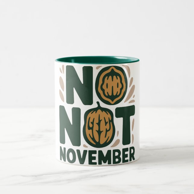 De Café Em Dois Tons Caneca Customizada Sem Nozembro Sem Nozes – Person (Centro)