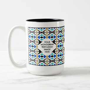 DE CAFÉ EM DOIS TONS CANECA CUSTOMIZÁVEL 4,1 DO MONOGRAMA