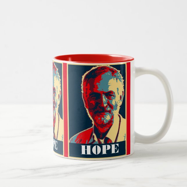 De Café Em Dois Tons caneca customizável da ESPERANÇA dos suportes (Direita)