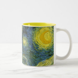 De Café Em Dois Tons Caneca customizável da noite estrelado