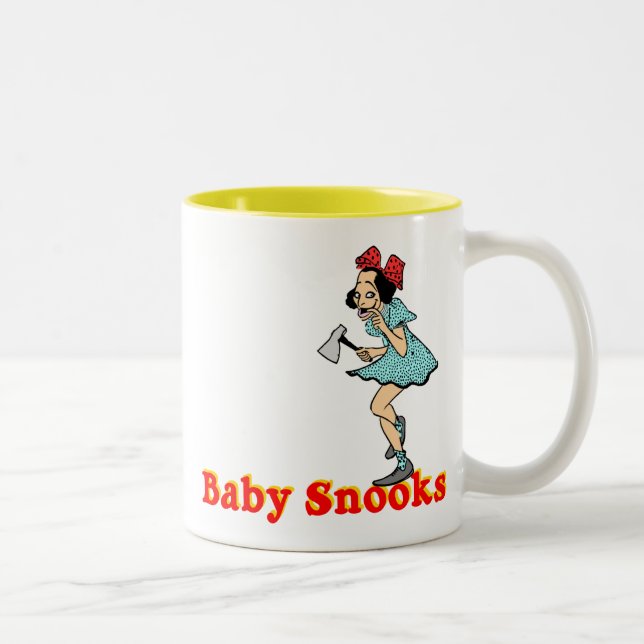 De Café Em Dois Tons Caneca customizável das senucas do bebê (Direita)
