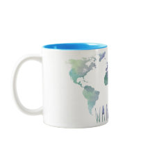 Caneca da aguarela do Wanderlust