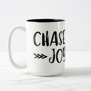 De Café Em Dois Tons Caneca da alegria da perseguição