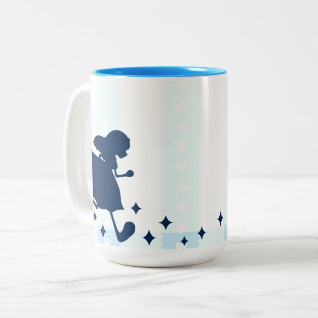 De Café Em Dois Tons Caneca da Alice (Frente Esquerda)
