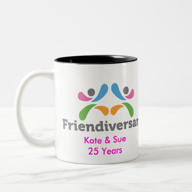 De Café Em Dois Tons Caneca da amizade (Esquerda)
