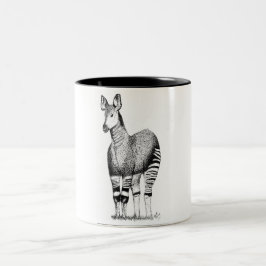 De Café Em Dois Tons Caneca da arte do Okapi