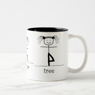 De Café Em Dois Tons caneca da árvore do guerreiro do triângulo
