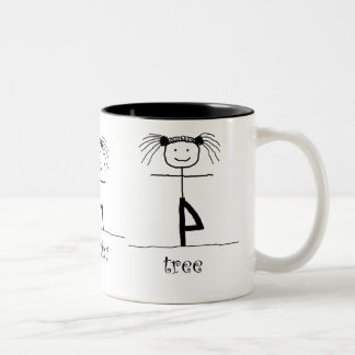 De Café Em Dois Tons caneca da árvore do guerreiro do triângulo