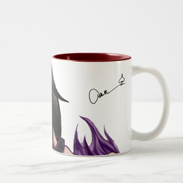 De Café Em Dois Tons Caneca da assinatura da PÁ (vermelha) (Direita)