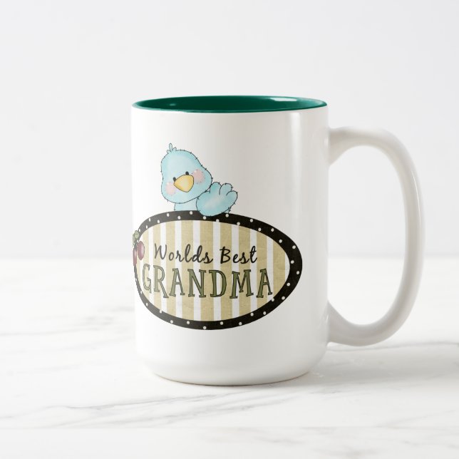 De Café Em Dois Tons Caneca da avó do mundo a melhor (Direita)