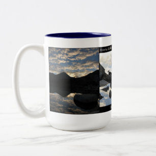 De Café Em Dois Tons Caneca da bacia dos lagos bear do lago Marie