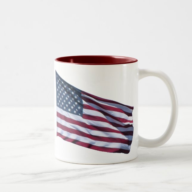 De Café Em Dois Tons Caneca da bandeira americana (Direita)