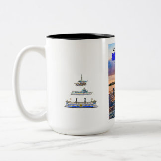 De Café Em Dois Tons Caneca da bandeira azul