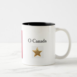 De Café Em Dois Tons Caneca da Bandeira Canadense