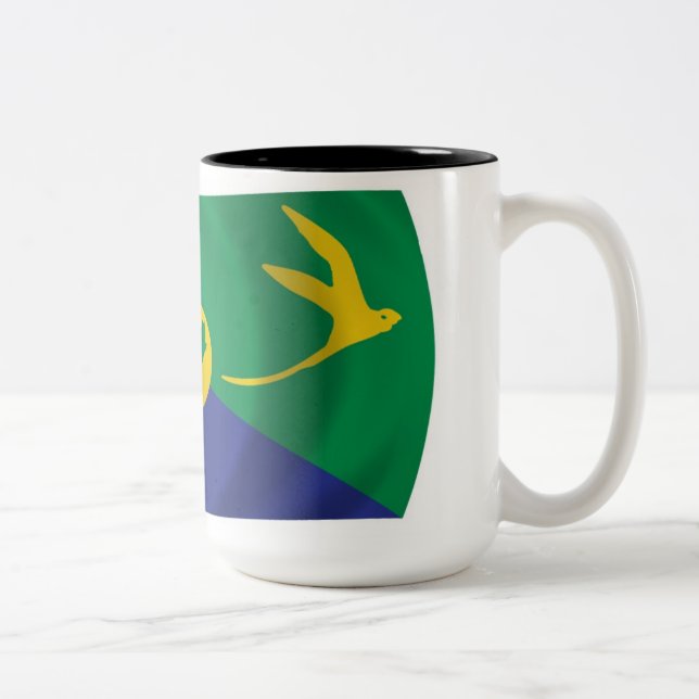 De Café Em Dois Tons Caneca da Bandeira da Ilha Christmas (Direita)