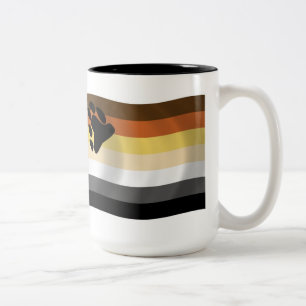 De Café Em Dois Tons Caneca da Bandeira da Irmandade dos Ursos