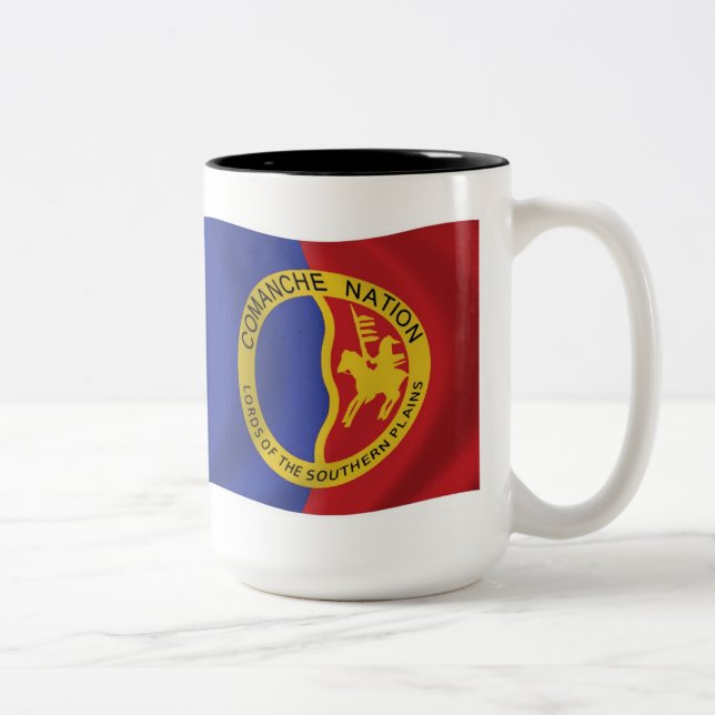 De Café Em Dois Tons Caneca da Bandeira da Nação Comanche (Direita)