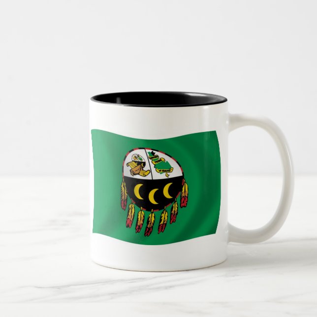 De Café Em Dois Tons Caneca da Bandeira da Tribo Kutenai (Direita)