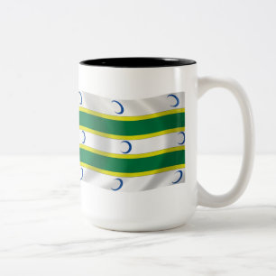 De Café Em Dois Tons Caneca da Bandeira do Turcomenistão