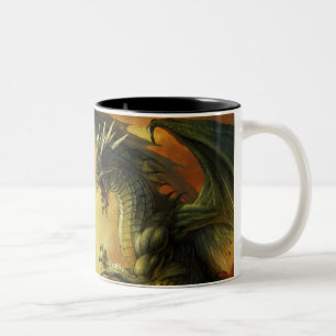 De Café Em Dois Tons Caneca da batalha do dragão