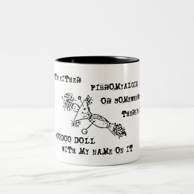 De Café Em Dois Tons Caneca da boneca do Voodoo da consciência da (Centro)
