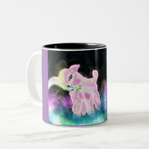 De Café Em Dois Tons Caneca da cabra do espaço do bebê