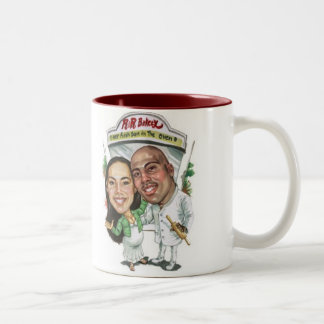 De Café Em Dois Tons Caneca da caricatura