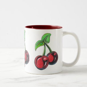 De Café Em Dois Tons caneca da cereja