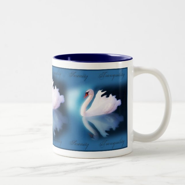 De Café Em Dois Tons Caneca da cisne da serenidade (Direita)