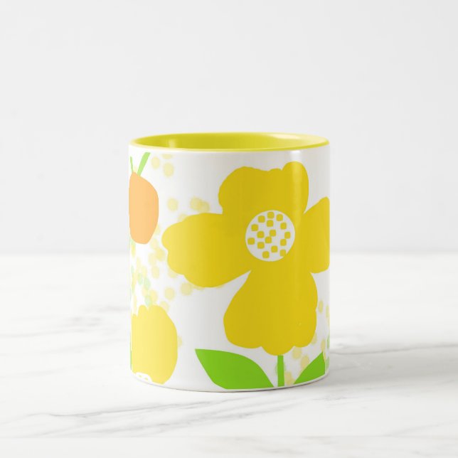 De Café Em Dois Tons Caneca da Coleção Primavera por ORDesigns. (Centro)