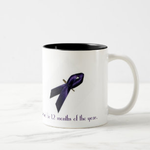 De Café Em Dois Tons Caneca da consciência do abuso doméstico
