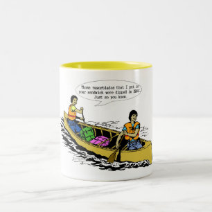 De Café Em Dois Tons Caneca da conversação da canoa