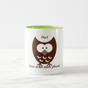 De Café Em Dois Tons Caneca da coruja