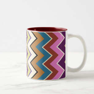 De Café Em Dois Tons Caneca da decoração do desenhista do teste padr