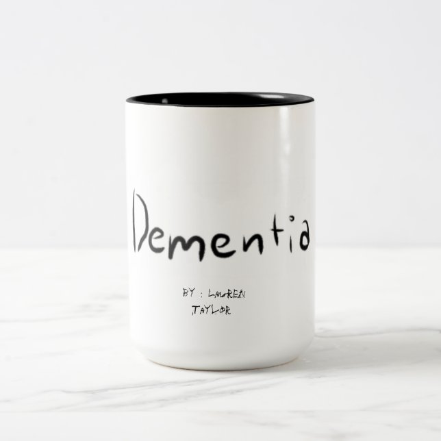 De Café Em Dois Tons Caneca da demência (Centro)
