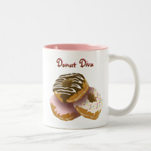 De Café Em Dois Tons Caneca da diva da rosquinha