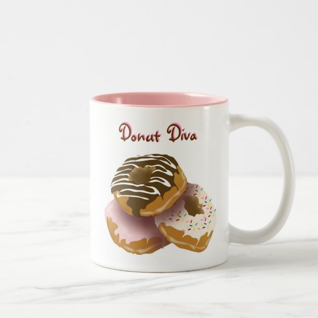 De Café Em Dois Tons Caneca da diva da rosquinha (Direita)