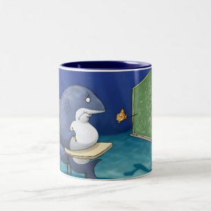 De Café Em Dois Tons Caneca da escola do tubarão