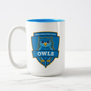 De Café Em Dois Tons Caneca da escola FVMS (azul)